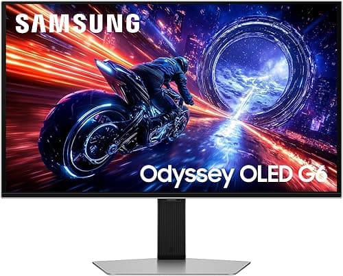 Samsung Display Gaming Odyssey OLED G60SF da 27", 500Hz, OLED, QHD (2560 x 1440), 0.03ms, 1000.000:1, inclinabile, orientabile, girevole e HDMI (2.0), Display Port (1.4), USB (3.0), LS27FG604SUXEN