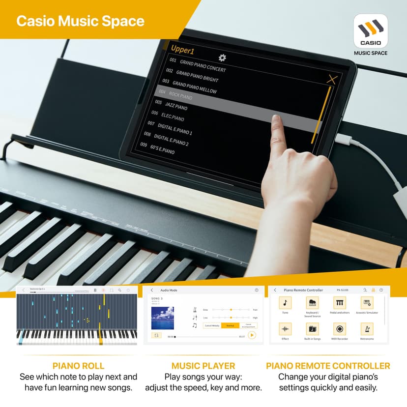 Casio CDP-S110BK Digital Piano with 88 Weighted Keys, Black - 2