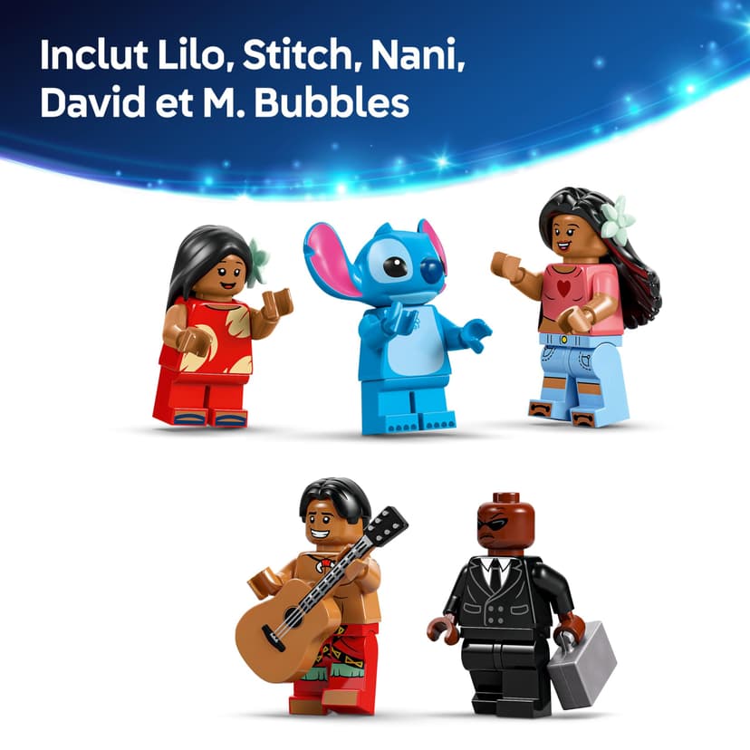 LEGO | Disney Lilo and Stitch Beach House Building Toy with 6 Rooms, Rooftop Observatory, a Spaceship and 5 Minifigures - Birthday Gift for 9+ Year Old Girls, Boys & Fans - 43268 - 6