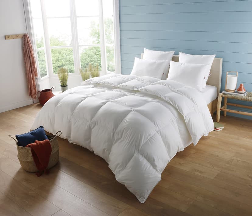 DODO - Temperate cotton percale duvet 220 x 240 cm - Suitable for double - Anti-dust mite - 100% cotton percale fabric - Suprelle Senso Protect polyester filling - Machine washable at 40°C - 1