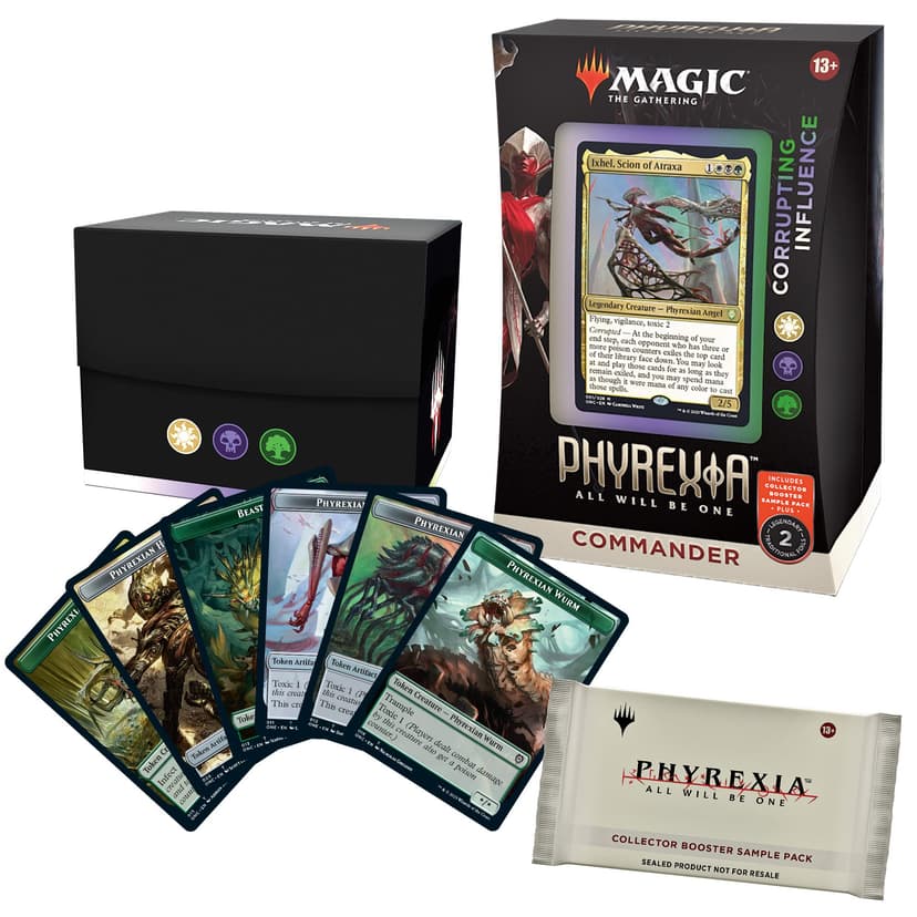 Magic: The Gathering Phyrexia: All Will Be One Commander Deck - Corrupting Influence & Collector Booster Sample Pack (Version Anglaise) - 2