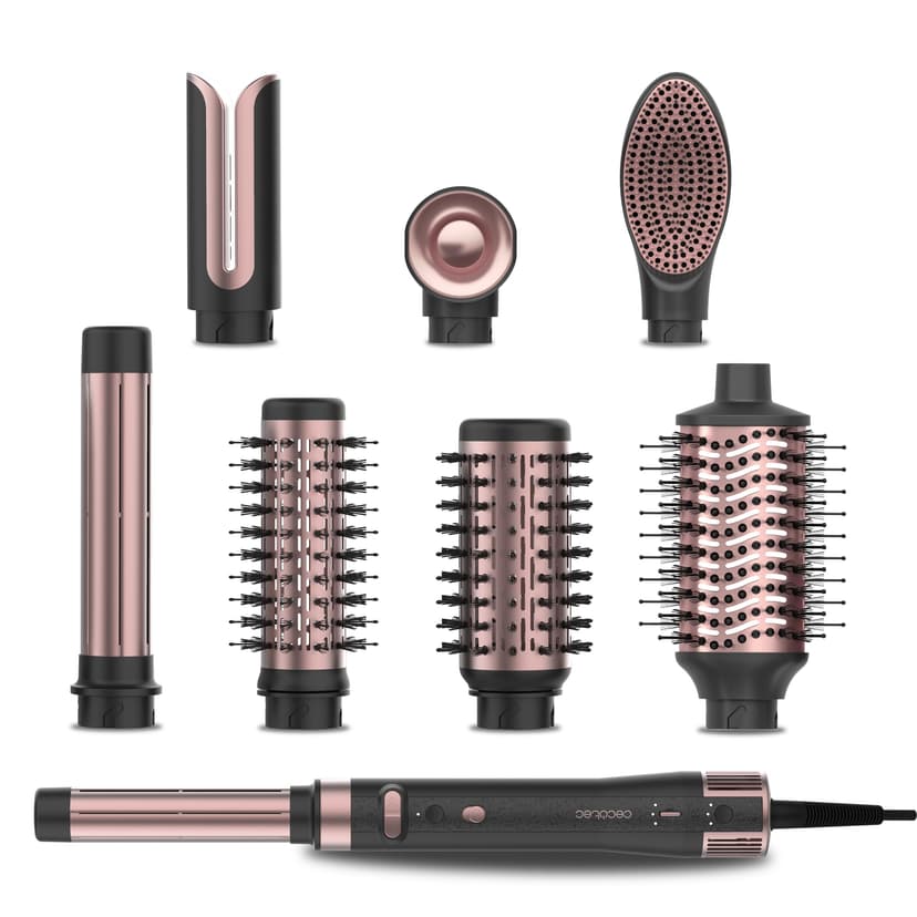Cecotec Styler Cheveux Modelante Multifonction 8 Têtes CeramicCare 8in1 AirGlam Gyro. 1500W, Lisse, Façonne et Boucle, Moteur Brushless, Fonction Rotative et Revêtement Céramique et Kératine - 1
