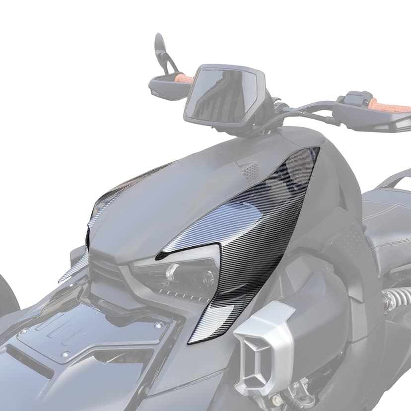 SAUTVS Plastic Carbon Fiber Pattern Fairing Panels for Can Am Ryker, Carbon Fiber Pattern Fairing Panels for Can-Am Ryker Models Accessories (2PCS, Replace #219400803) - 1