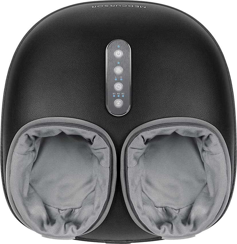 Medcursor Foot Massager Machine with Heat Function, Deep Kneading Massager, Multi-Level Settings & Adjustable Intensity for Home or Office Use (Black) - 1