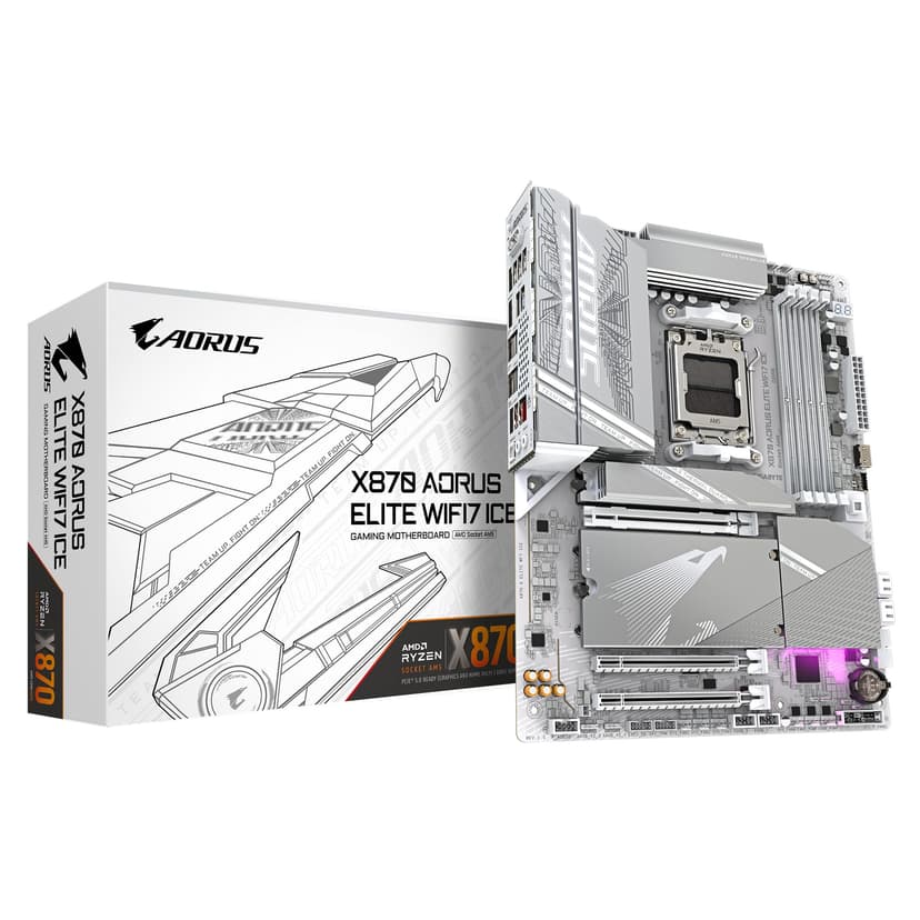 GIGABYTE X870 AORUS ELITE WIFI7 ICE Motherboard - Support… - 1