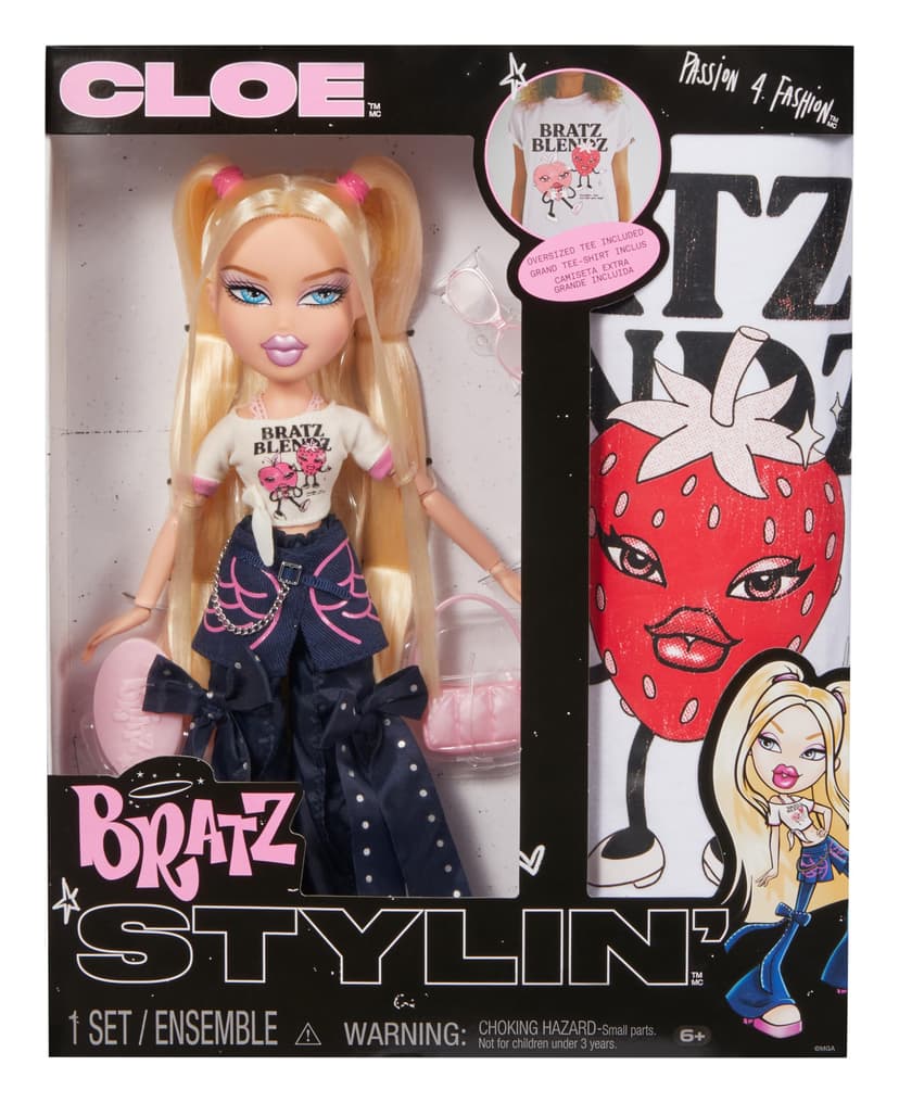 Bratz Stylin' Cloe - Poupée Mannequin avec T-Shirt Personnalisable, avec Accessoires, Jouets Mignons pour Filles - 1