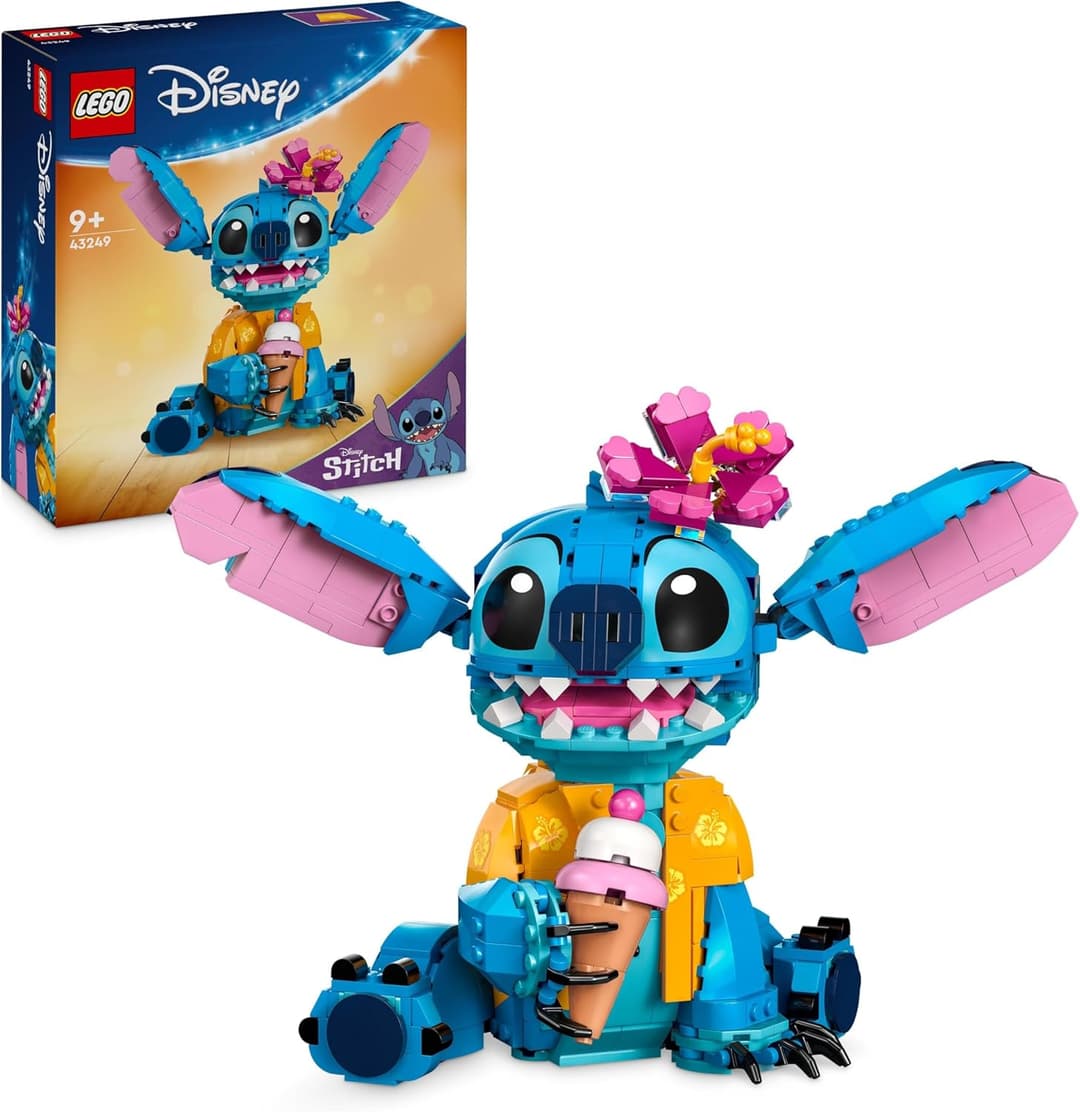 LEGO | Disney Stitch Toy - Play & Display Figure with an Ice-Cream Cone & Decorative Flower - Gift for 9+ Year Old Girls, Boys & Lilo & Stitch Movie fans - 43249