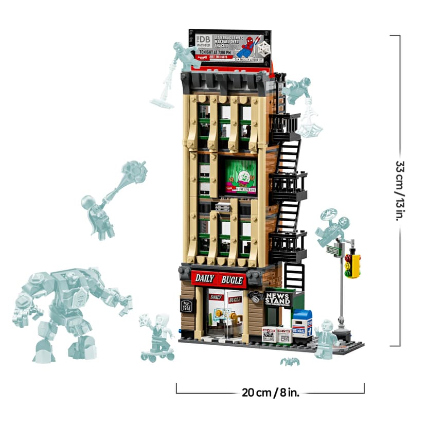 LEGO | Marvel Spider-Man vs. Mysterio: The Daily Bugle Building - Superhero Toy w/a Mech Action Figure & 7 Minifigures - Birthday Gift for 10+ Year Old Boys & Movie Fans - 76342 - 8