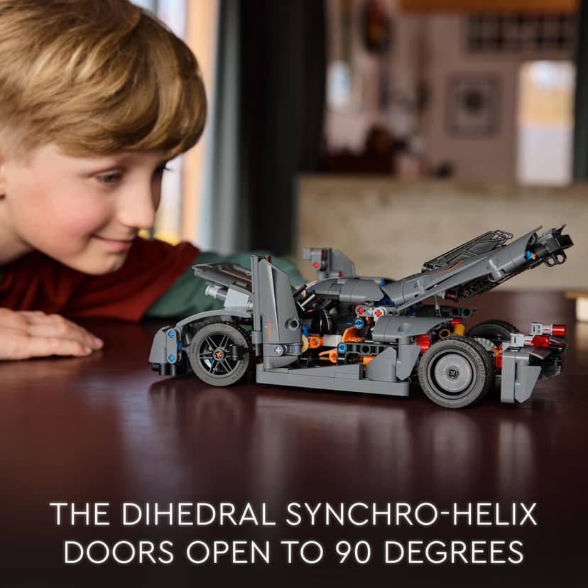 LEGO Technic Koenigsegg Jesko Absolut Grey Hypercar, Race Car Building Toy Set for Boys, Girls & Kids Aged 10 Plus, Buildable Vehicle Model Kit, Introduction to Engineering, Birthday Gift Idea 42173 - 5