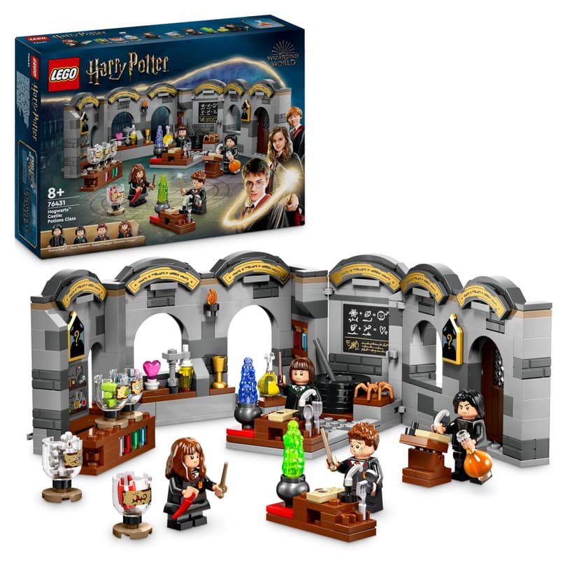 LEGO Harry Potter Hogwarts Castle: Potions Class Set, Buildable Wizarding World Toy for 8 Plus Year Old Boys, Girls & Kids, with 4 Character Minifigures Incl. Hermione Granger, Magical Gift Idea 76431 - 1