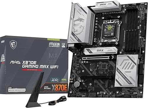 MSI MAG X870E GAMING MAX WIFI Motherboard, ATX - Supports…