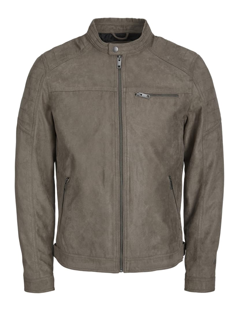 JACK & JONES Men's Jjerocky Jacket Noos Faux Leather Jacket, Falcon Fake Suede, XXL - 1