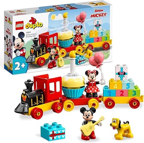 LEGO DUPLO | Disney Mickey & Minnie Birthday Train Toy for 2+ Year Old Girls & Boys - Educational Toys for Toddlers with Number Bricks & 3 Figures - Gift Idea - 10941