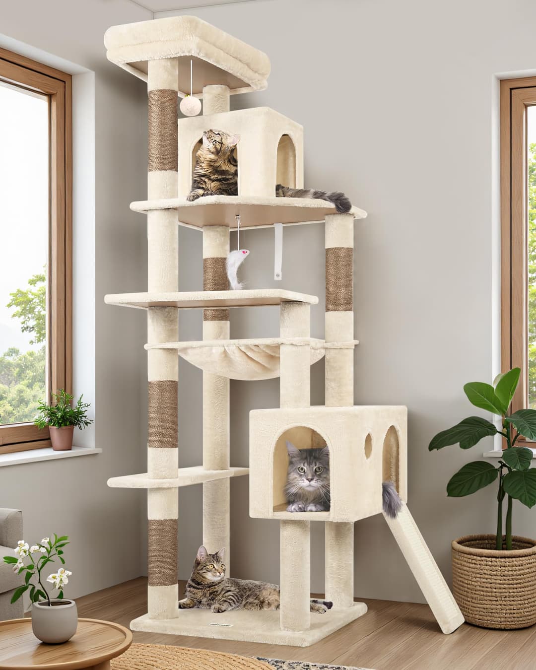 Globlazer Arbre a Chat Grand Hauteur 178 cm avec Doux Ham…