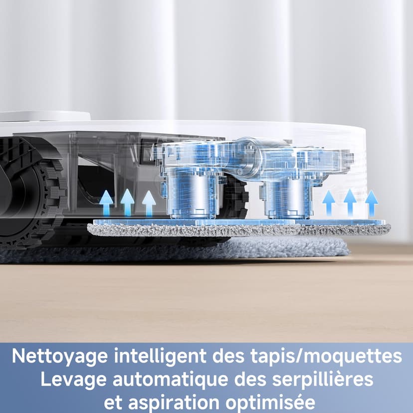 Mova E40 Ultra Robot Aspirapolvere e Lavapavimenti 19000Pa con Svuotamento Automatico, Autopulizia Panno, Sollevamento 10.5mm e Rilevamento Ultrasuoni Tappeti - 8