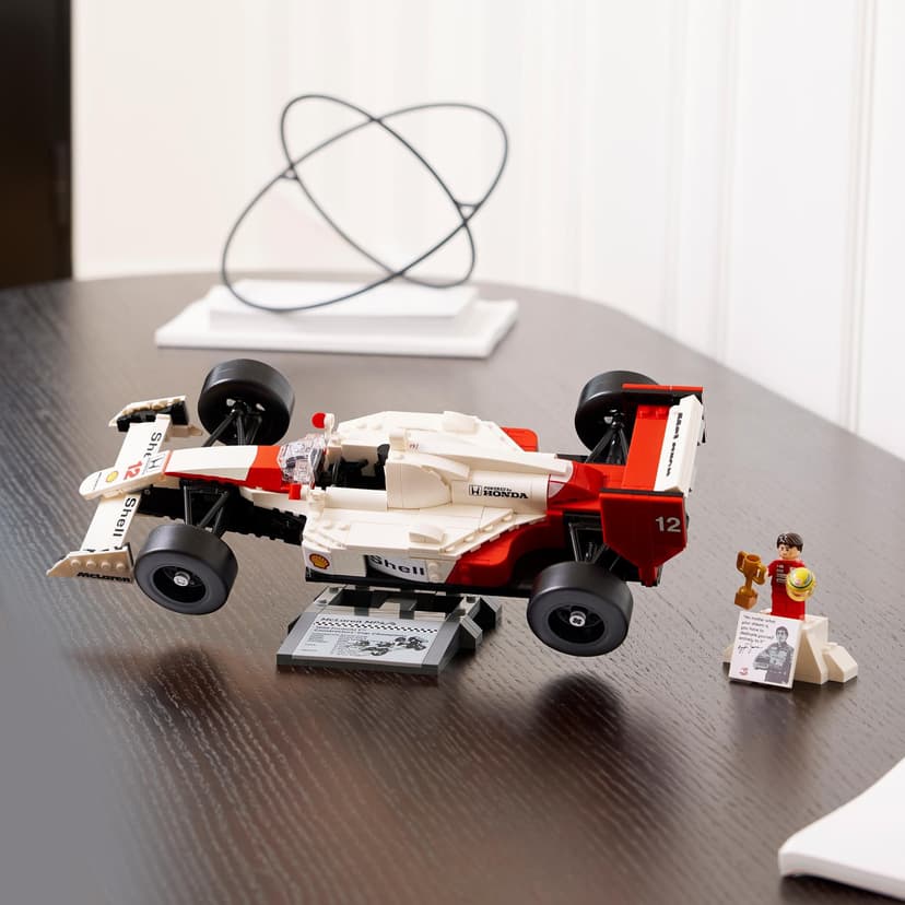 LEGO Icons McLaren MP4/4 & Ayrton Senna Vehicle Set, F1 Race Car Model kit for Adults to Build with Race Driver Minifigure, Home or Office Desk Décor, Formula One Birthday Gifts for Men & Women 10330 - 3