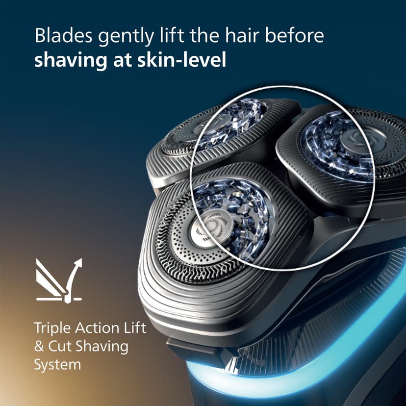 Philips Shaver i9000 Prestige, Wet & Dry Electric Shaver, Dark Slate, with Skin IQ Technology, Triple Lift & Cut System, 360 Rotating Dual SteelPrecision Blades, Quick Clean Pod, Model XP9202/30 - 3