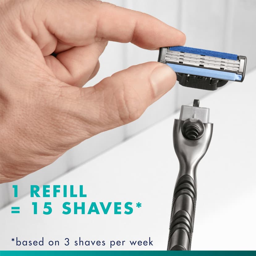 Gillette Mach3 Lames de rasage pour homme - 20 lames de rechange Gillette originales pour homme avec bandes coulissantes pour un glissement en douceur et revêtement de la lame - 7