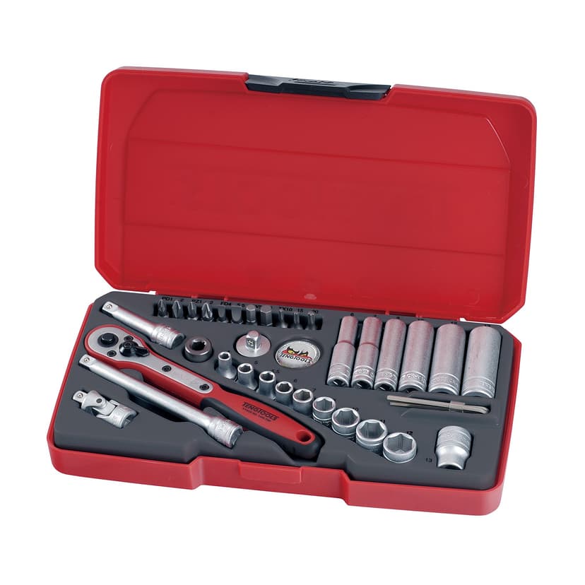 Teng T1436 1/4-inch Socket Set Metric Drive (36 Pieces) - 1