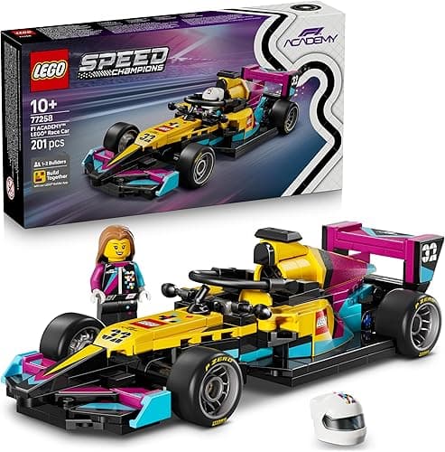 LEGO Speed Champions F1 ACADEMY Race Car Toy - Model Kit w/a Female Formula 1 Driver Minifigure - Birthday Gift for 10+ Year Old Girls, Boys & Adult Motorsport Fans - 77258