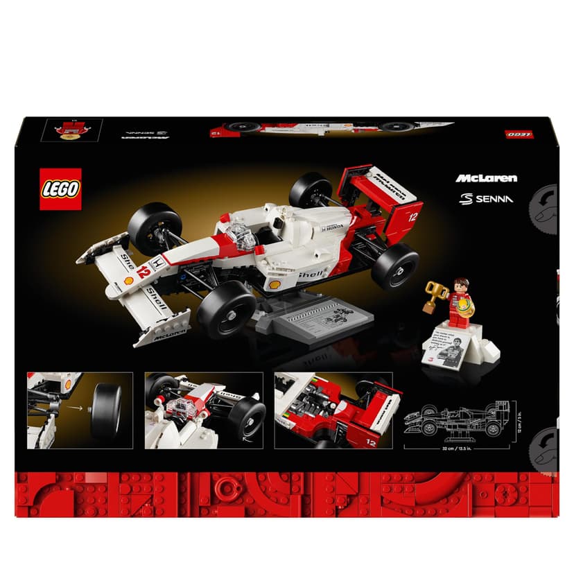 LEGO Icons McLaren MP4/4 & Ayrton Senna Vehicle Set, F1 Race Car Model kit for Adults to Build with Race Driver Minifigure, Home or Office Desk Décor, Formula One Birthday Gifts for Men & Women 10330 - 8