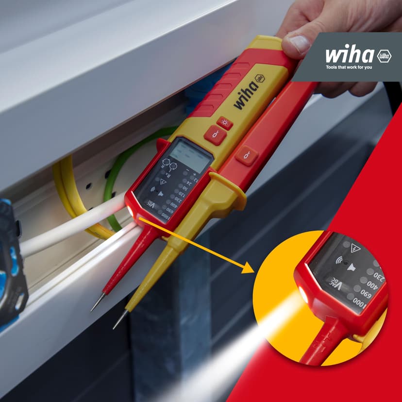 Comprobador de tensión y continuidad 0.5-1,000 V AC, CAT IV incl. 2x AAA batteries - SB 255-17 voltage and continuty tester 0.5-1.000V AC - 8