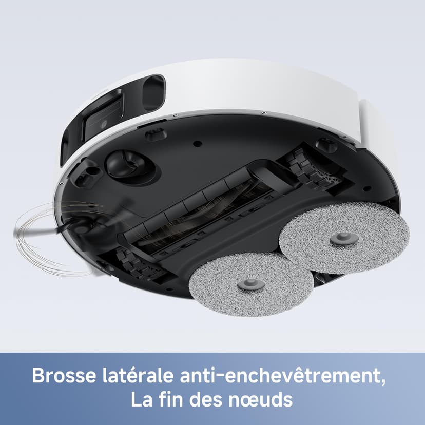 Mova E40 Ultra Robot Aspirapolvere e Lavapavimenti 19000Pa con Svuotamento Automatico, Autopulizia Panno, Sollevamento 10.5mm e Rilevamento Ultrasuoni Tappeti - 4