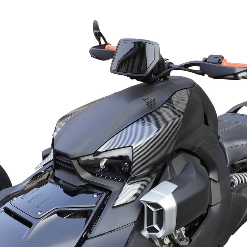 SAUTVS Plastic Carbon Fiber Pattern Fairing Panels for Can Am Ryker, Carbon Fiber Pattern Fairing Panels for Can-Am Ryker Models Accessories (2PCS, Replace #219400803) - 5