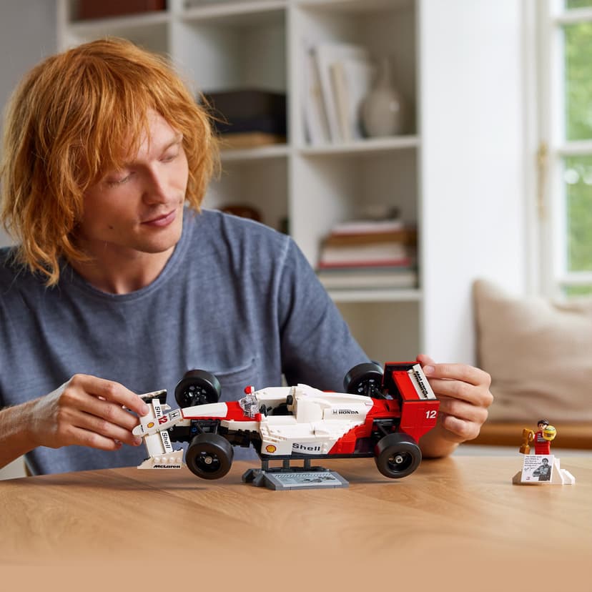 LEGO Icons McLaren MP4/4 & Ayrton Senna Vehicle Set, F1 Race Car Model kit for Adults to Build with Race Driver Minifigure, Home or Office Desk Décor, Formula One Birthday Gifts for Men & Women 10330 - 6