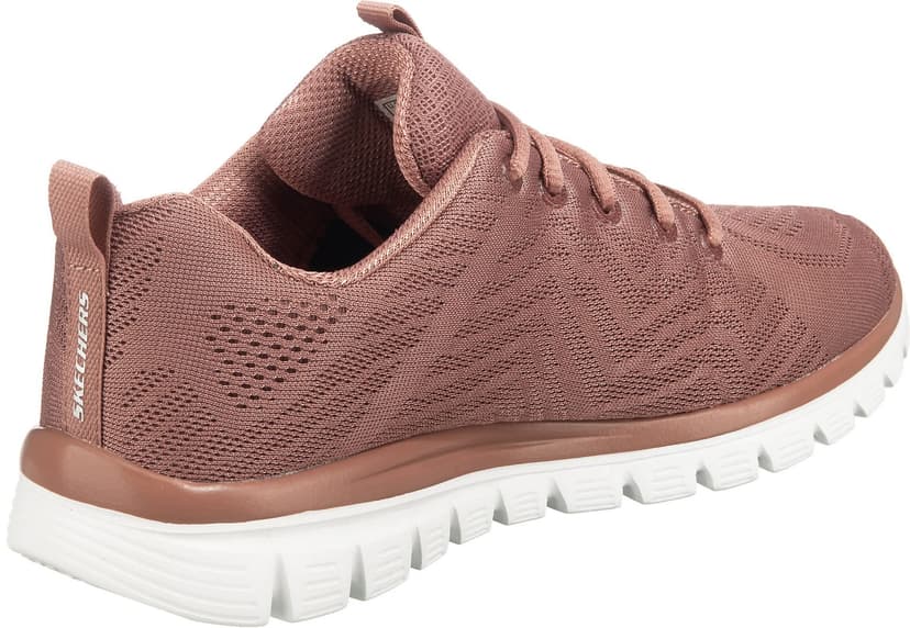 Skechers Women's Graceful Get Connected Sneaker, Mauve Mesh Trim, 5 UK - 5