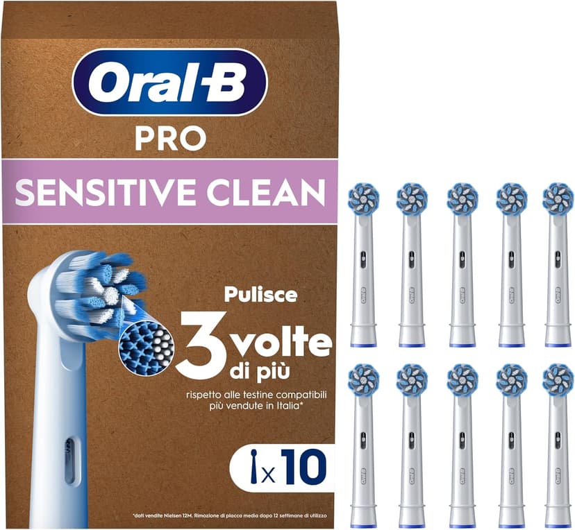 Oral-B Pro Sensitive Clean Toothbrush Heads, Pack of 10 Counts, Suitable for Mailbox - 1