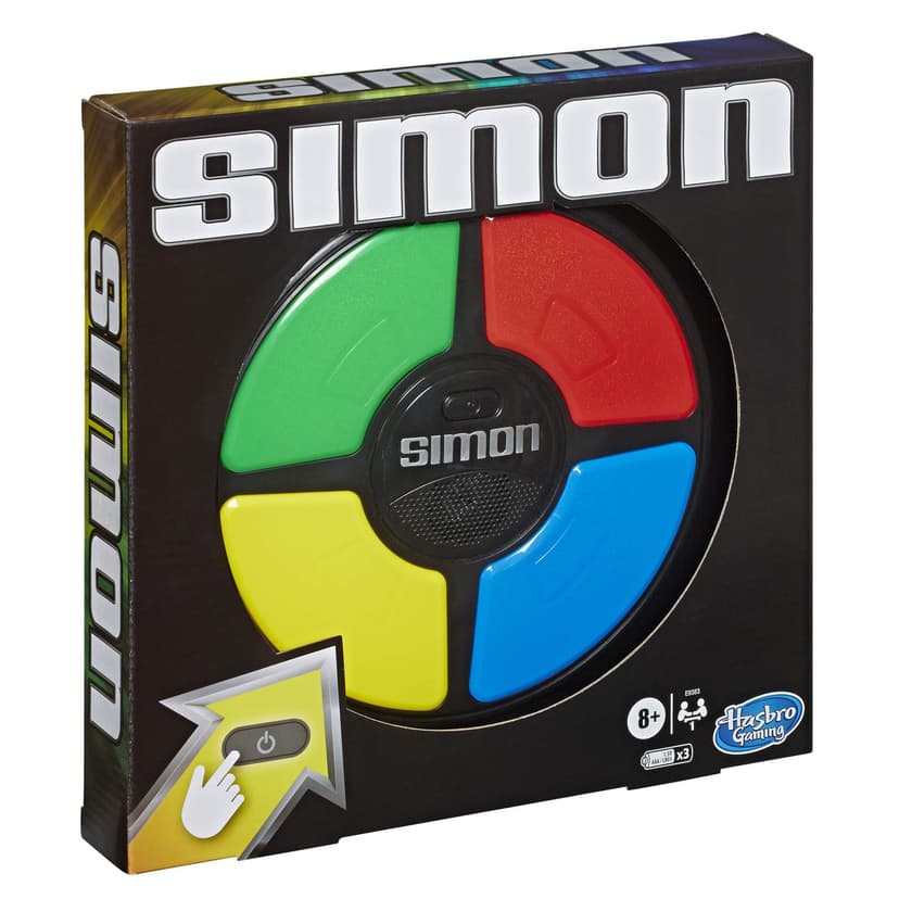 Hasbro Gaming Simon Classique, Jeu de Mémoire Électronique pour Enfants et Familles, dès 8 Ans, avec Sons et Lumières, Taille Compacte, Jeux de Voyage, Famille et Entre Amis - 3