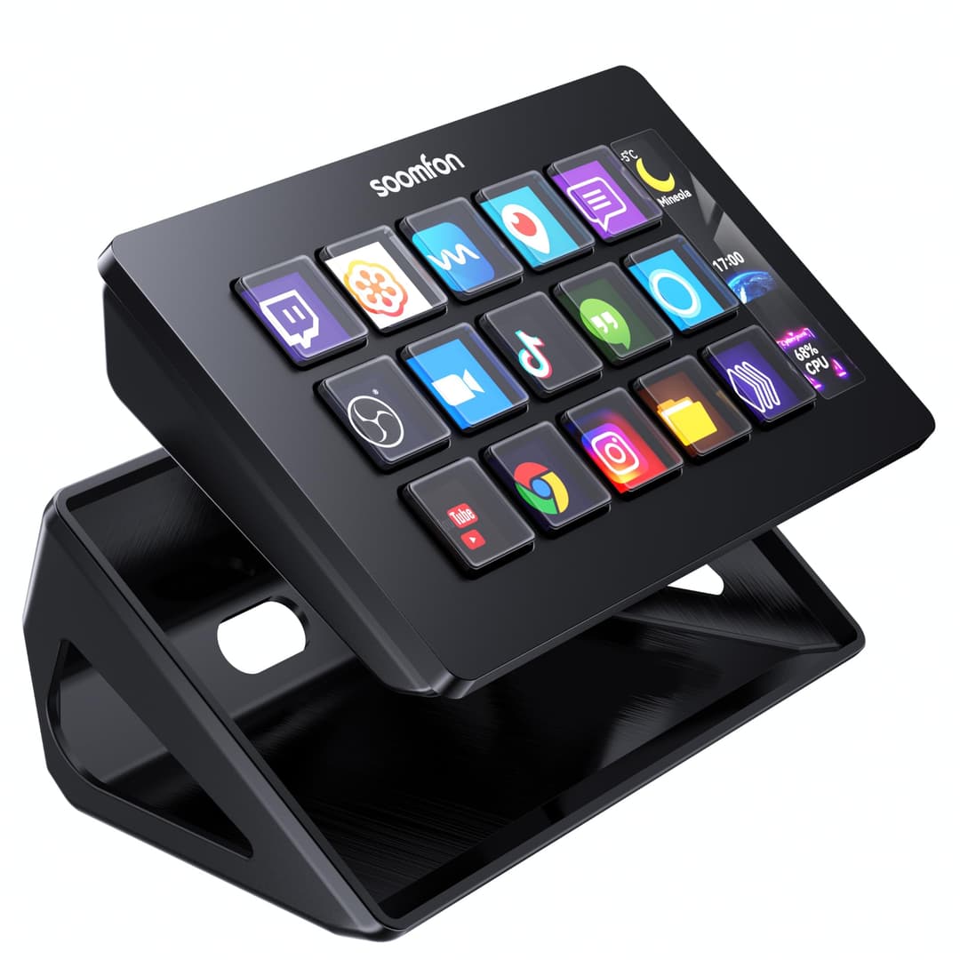 SOOMFON Stream Controller, Production Console Deck 15 Tou…