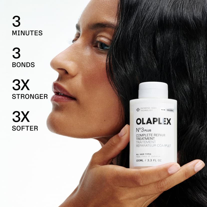 Olaplex N°.3PLUS Complete Repair Treatment: Pre-Shampoo, Repairs Damage & Future Breakage | 3 Minutes, 3 Bonds, 3X Stronger, 3X Softer | For Coily, Curly, Straight, and Wavy, 250 mL / 8.5 Fl Oz - 3