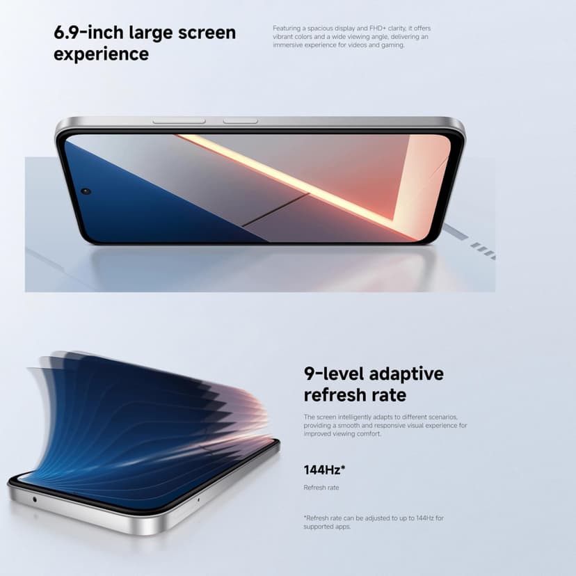 Xiaomi POCO M7, Smartphone 6+128GB, 6.9" FHD+ 144Hz Display, Snapdragon 685, 50MP AI Dual Camera, 7000mAh, Blue, Charger Not Included - 2