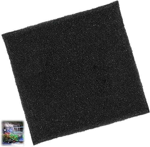 Aquarium Filter Sponge Filter Mat for Fresh and Sea Water, Biological Filter Cotton for Nitrifying Bacteria, Cut to Size Filter Sponge Mat 50 x 50 x 2 cm, Durable for Better Water Quality