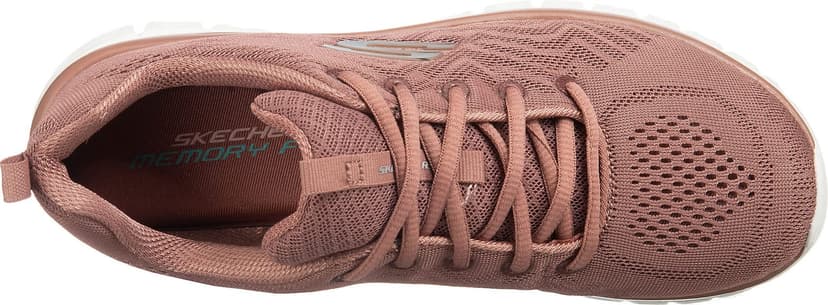 Skechers Women's Graceful Get Connected Sneaker, Mauve Mesh Trim, 5 UK - 6