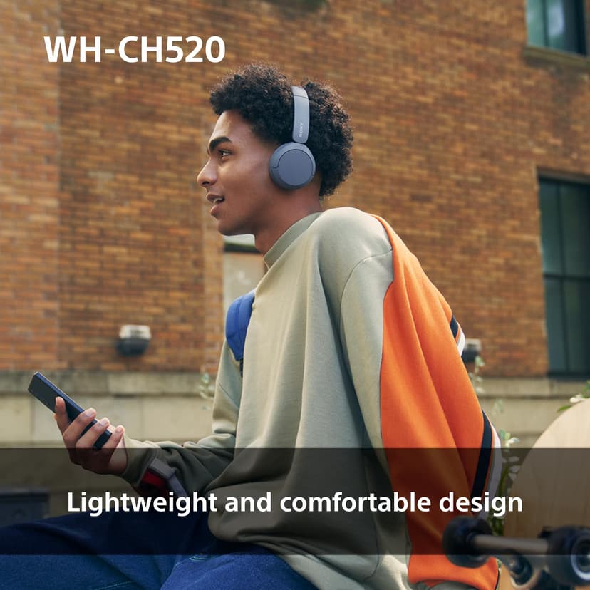 Sony WH-CH520 Wireless Bluetooth On-Ear Headphones, Lightweight Design, Up to 50hr Battery Life, Quick Charge, EQ, Clear Call Quality, iOS & Android - Black - 4