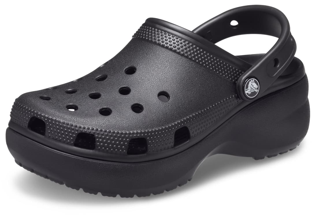 Crocs Femme Classic Platform Clog W Sabots, Black, 36/37 EU