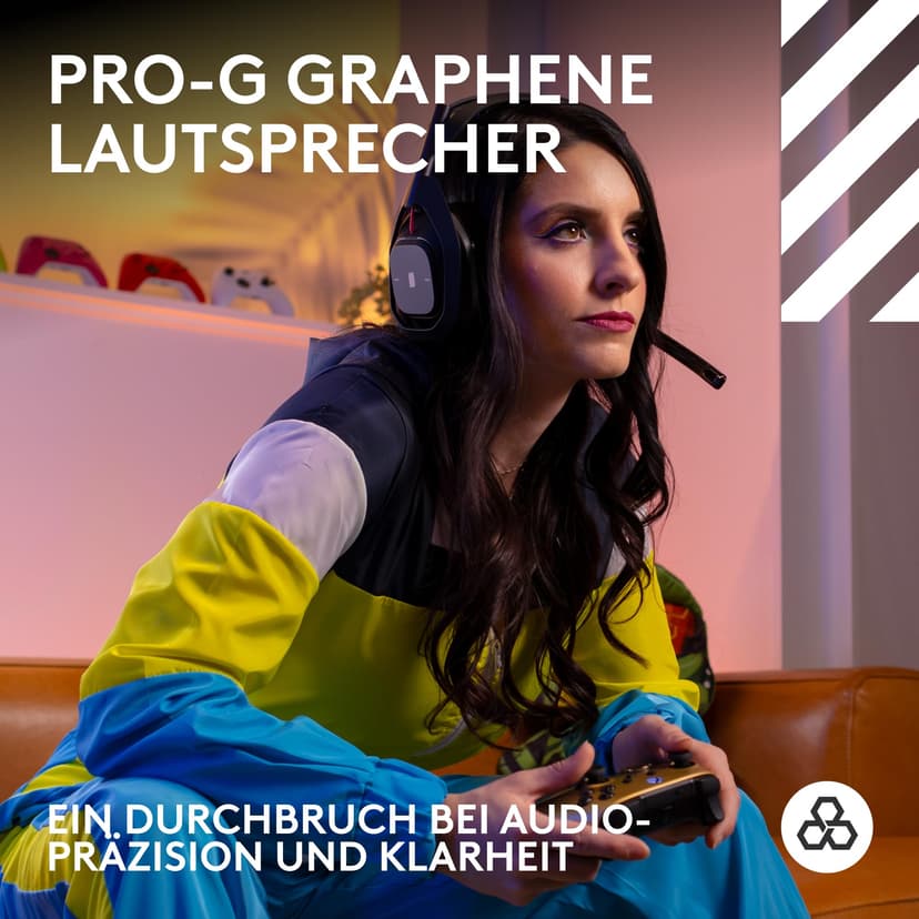 Logitech G Astro A50 LIGHTSPEED, casque gaming sans fil + station d’accueil (Gen 5), PRO-G GRAPHENE, basculement entre 3 systèmes, USB-C vers Xbox, PS5, PC, Nintendo Switch, Switch 2, Bluetooth - Noir - 3