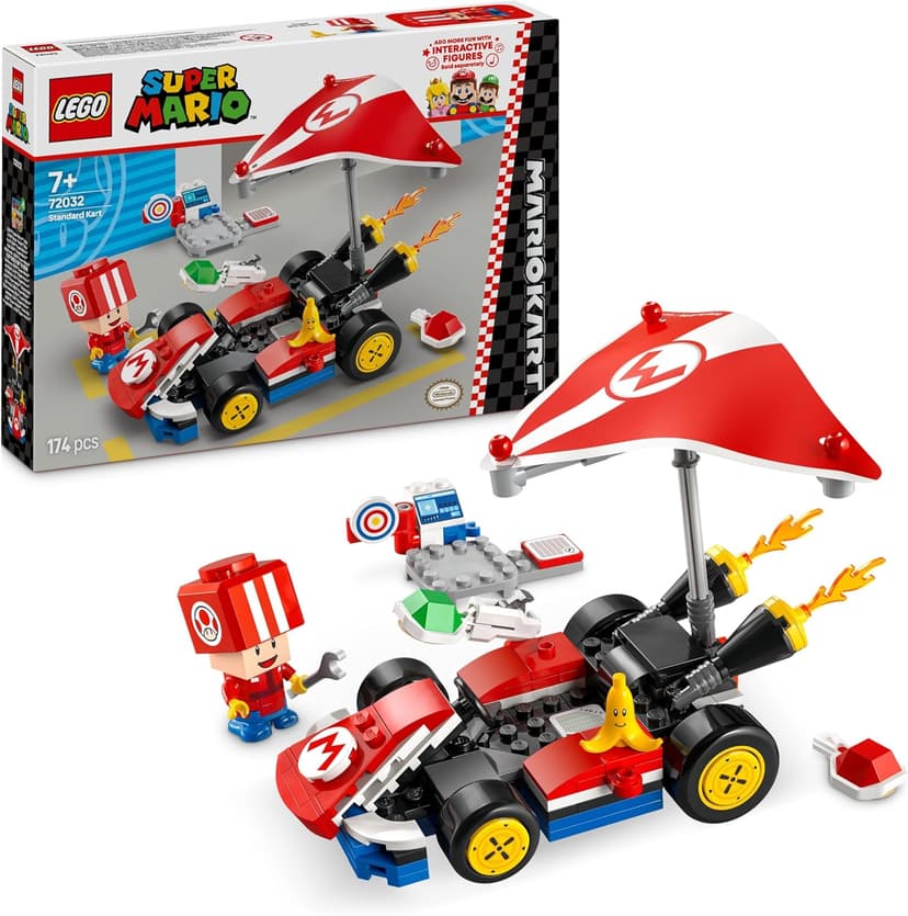 LEGO Super Mario : Mario Kart – Kart Standard - Figurine de Toad - Jeu de Construction d'un Jouet Voiture et Cadeau pour Les garçons, Les Filles et Les passionnés de Jeu vidéo dès 7 Ans 72032 - 1