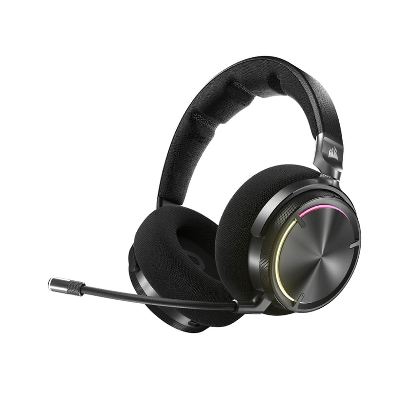 Corsair VIRTUOSO MAX WIRELESS Gaming Headset – Dolby Atmos, Active Noise Cancelling, Sonarworks SoundID, Simultaneous 2.4GHz Wireless & Bluetooth, 50mm Graphene Drivers, PC, Mac, PS5/PS4 – Carbon - 1