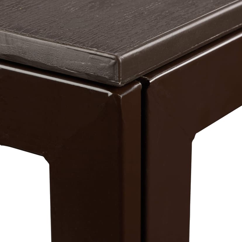 Relaxdays Garden Table, Square, Wood Effect, Outdoors, Patio & Balcony, Alfresco Dining, 74.5 x 77.5 x 77.5 cm, Brown - 7