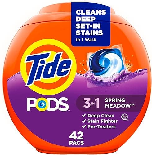 Tide PODS Liquid Detergent Pacs, Spring Meadow, 42 Count