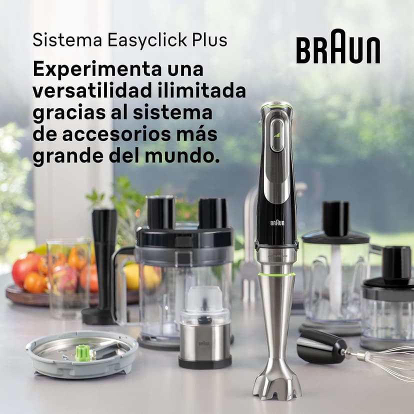 Braun MultiQuick 9 MQ Hand Blender - with Active PowerDrive and SplashControl, incl. Masher, Vegetable Masher, Blender, Chopper & Whisk, 1200 Watt, Black/Stainless Steel - 8