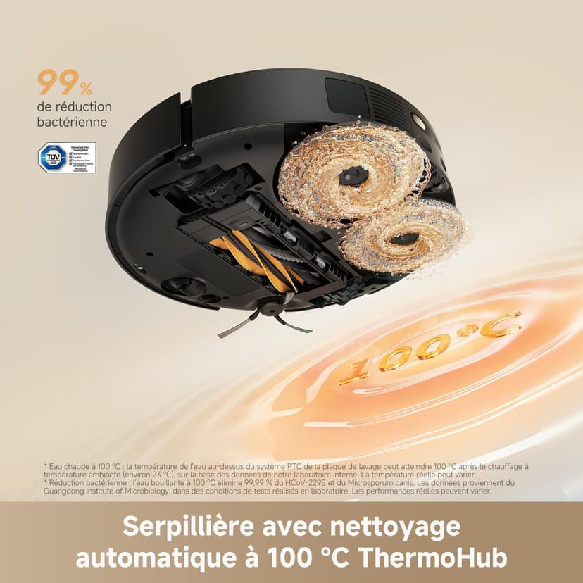 dreame L50s Pro Ultra Robot aspirateur Laveur, 30 000 Pa, 100 Jours de vidage Automatique, Nettoyage des serpillières à Haute température, Nettoyage des Bords et des Coins, Brosse Anti-enchevêtrement - 2