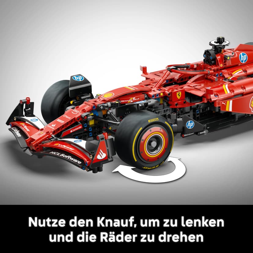 LEGO Technic F1 Ferrari SF-24 - Maquette de Voiture de Course Collector à Échelle 1/8 - Décoration - Inclut Moteur V6, Boîte de Vitesses, DRS et Volant - Idée de Cadeau pour la Fête des Pères 42207 - 6