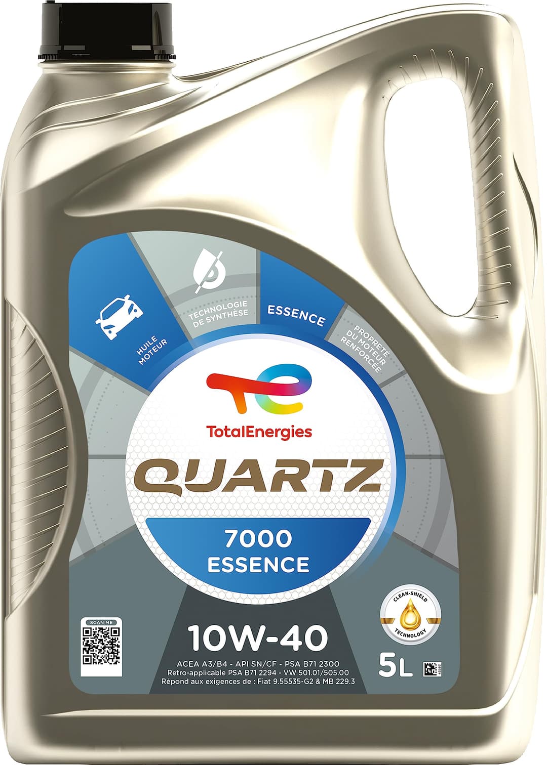 TotalEnergies Quartz 7000 essence 10W-40, Huile moteur, 5…