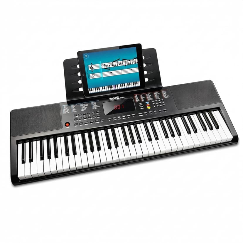 Clavier compact RockJam 61 touches avec pupitre, alimenta… - 1