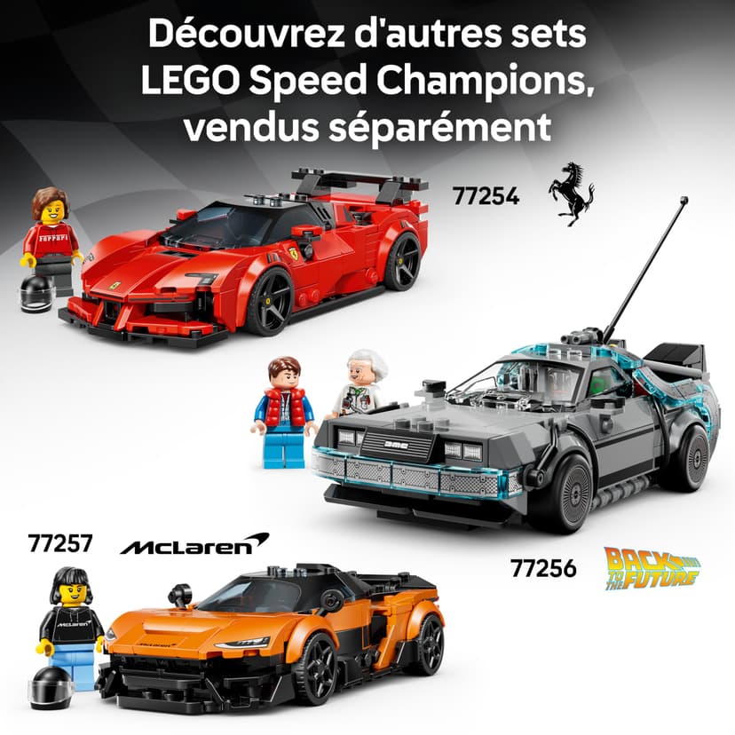 LEGO Speed Champions Bugatti Vision GT Hyper Sports Car Toy - Model Kit w/a Collectible Driver Minifigure - Gaming Gift Idea for 9+ Year Old Boys & Motorsport Fans - 77253 - 7